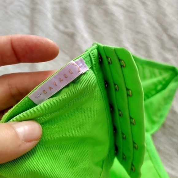 Savage x Fenty All Over Me Lace Bandeau Bralette green sz 1X - Picture 9 of 9